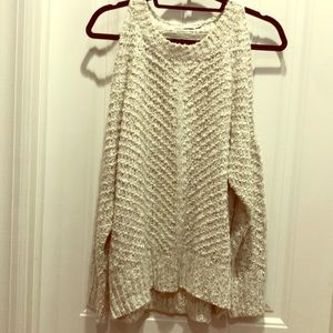 Grey cold shoulder sweater